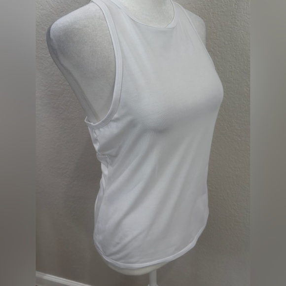 NWT JOHNNY WAS CALME Women's White Sleeveless racer back tank Top - Picture 6 of 10